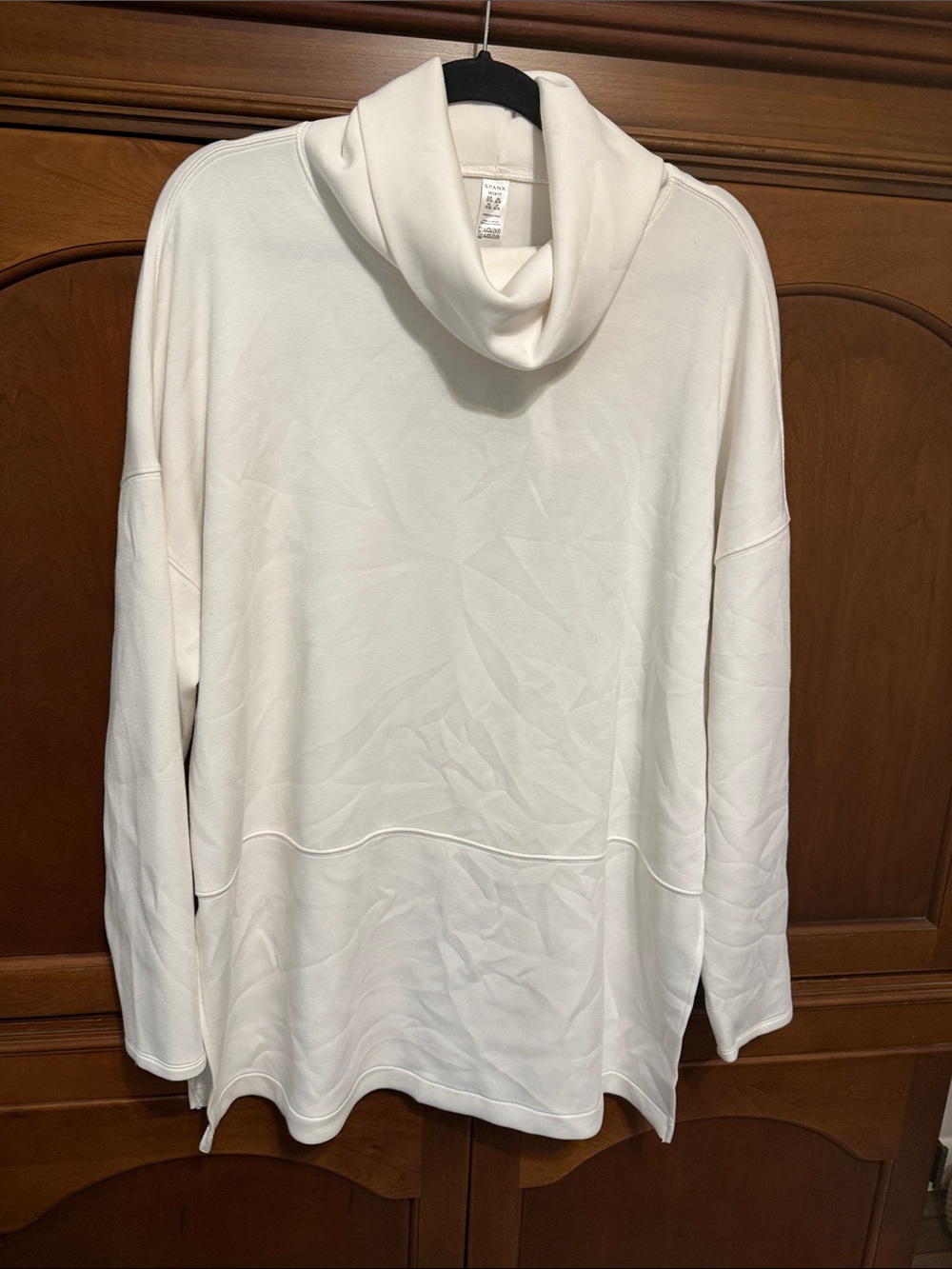 SPANX Cream Cowl Neck Pullover